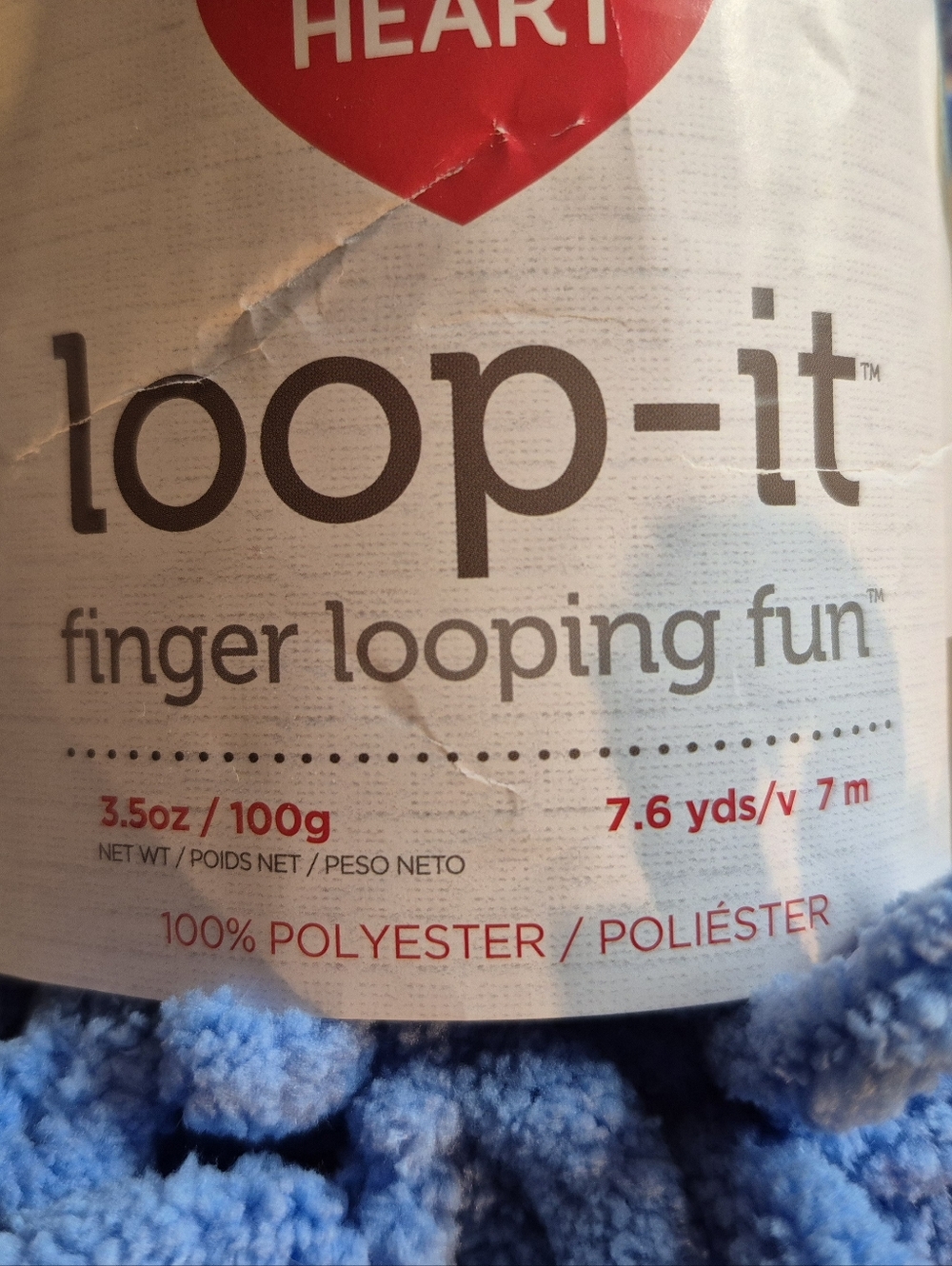 Red Heart Loop-It Finger Looping Fun Yarns - Light Blue And Berry - Picture 2 of 8